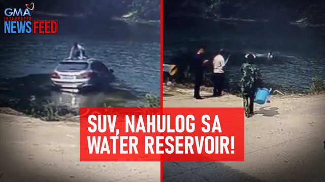 SUV, nahulog sa water reservoir! | GMA Integrated Newsfeed