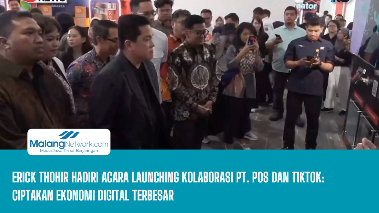 Erick Thohir Hadiri Acara Launching Kolaborasi PT. Pos Dan Tiktok: Ciptakan Ekonomi Digital Terbesar