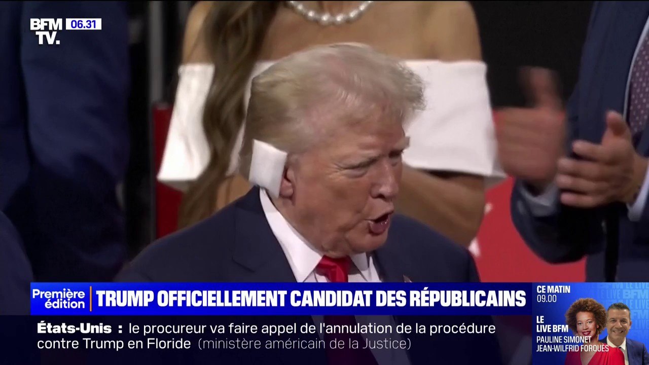 Donald Trump ovationné pour sa première apparition publique à la convention du Parti républicain