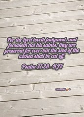 Psalm 37:28 KJV