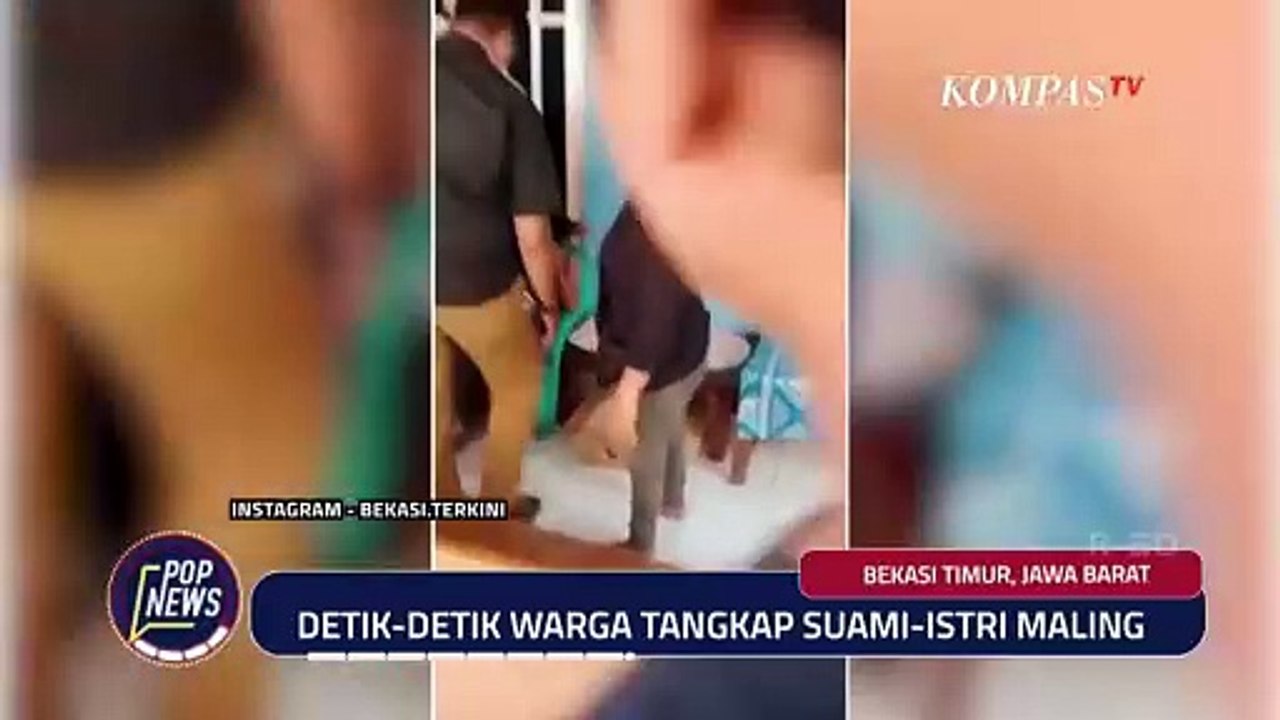 Dari CCTV, Pasutri Maling Berhasil Tertangkap Warga di Bekasi