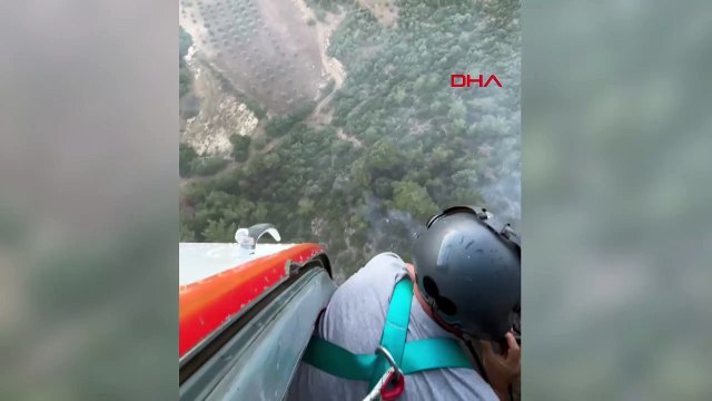 Soma'da orman yangını sürüyor: Alevler rüzgârın etkisiyle şiddetlendi, iki mahalle tahliye edildi