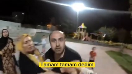 Bisiklet parkurunda bir gence, bisiklet kullandığı için saldırdı!