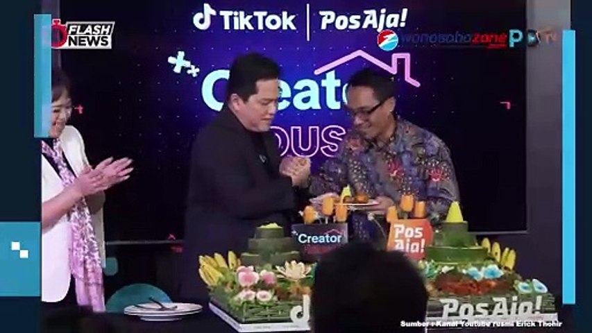 Erick Thohir Hadiri Launching Kolaborasi PT Pos dan TikTok : Ciptakan Ekonomi Diguital Terbesar