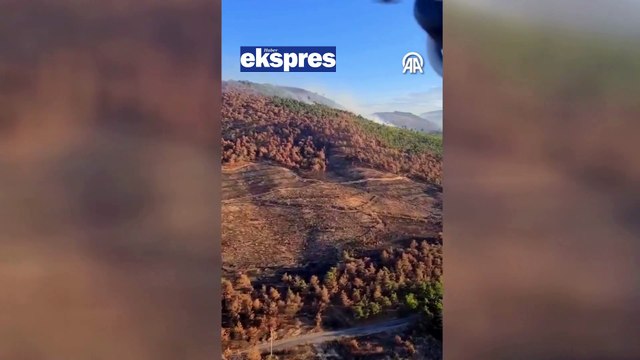 GÜNCELLEME 2 - Manisa'nın Soma ilçesinde çıkan orman yangınına müdahale ediliyor