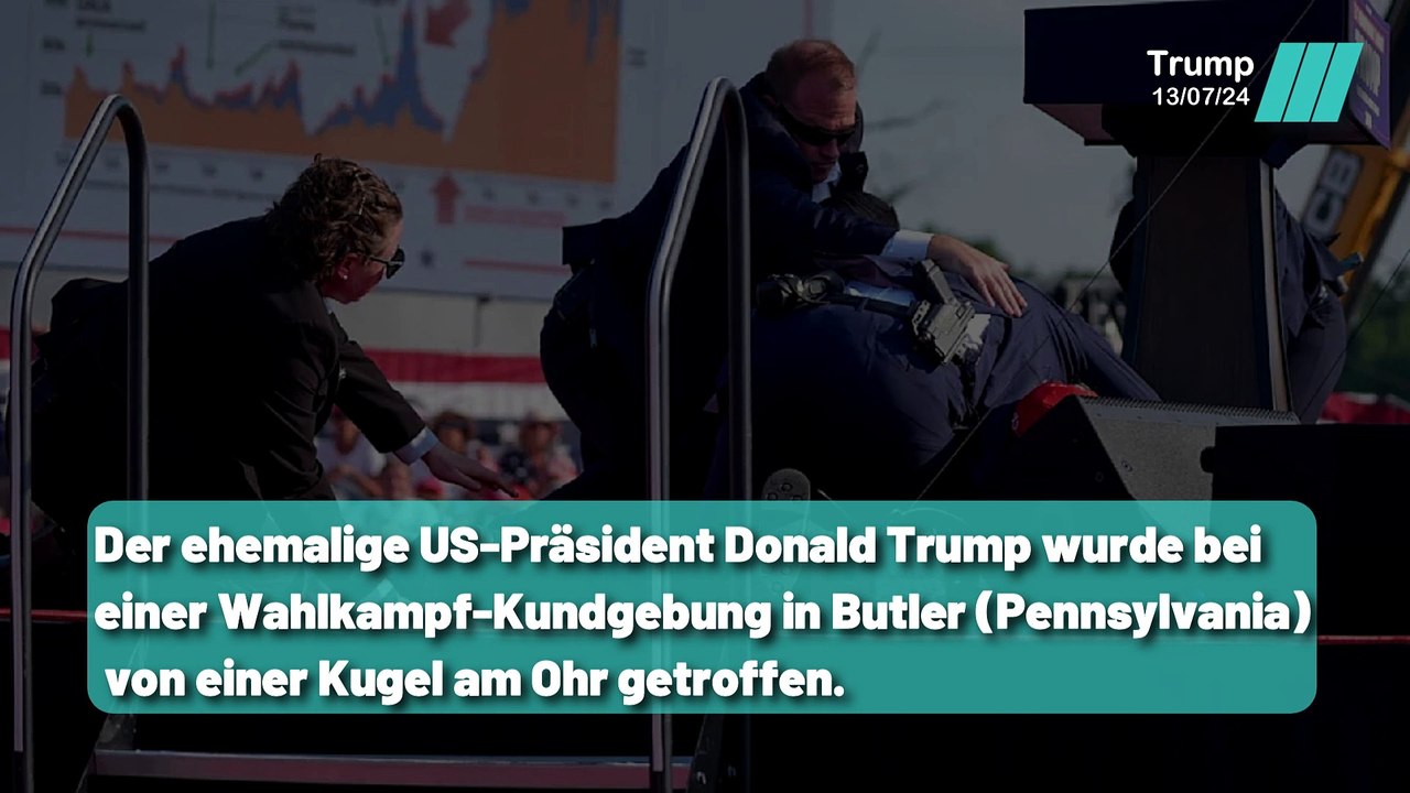 Trump bei Wahlkampf-Attacke verwundet