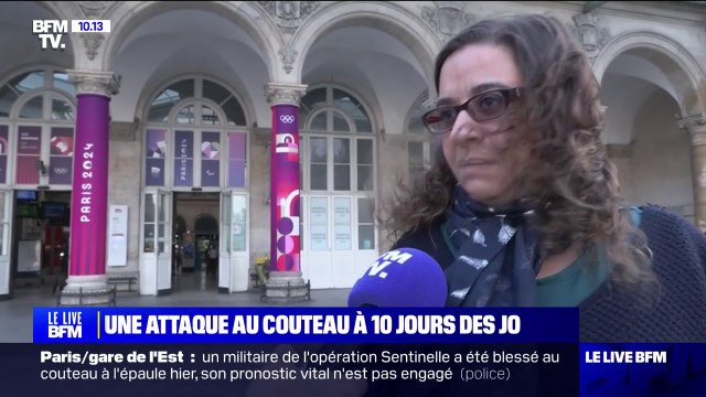 Attaque au couteau à gare de l'Est: inquiétude chez les voyageurs à 10 jours des JO