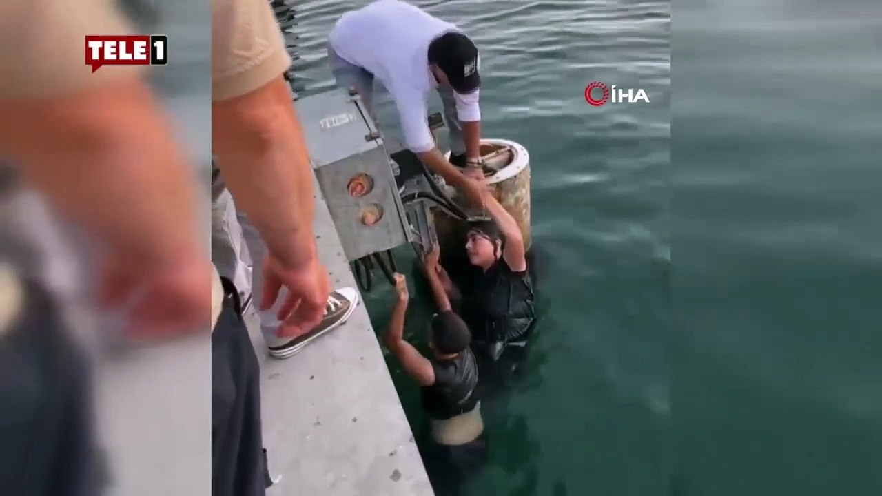 Kadıköy'de denize düşen kadın ölümden son anda kurtuldu