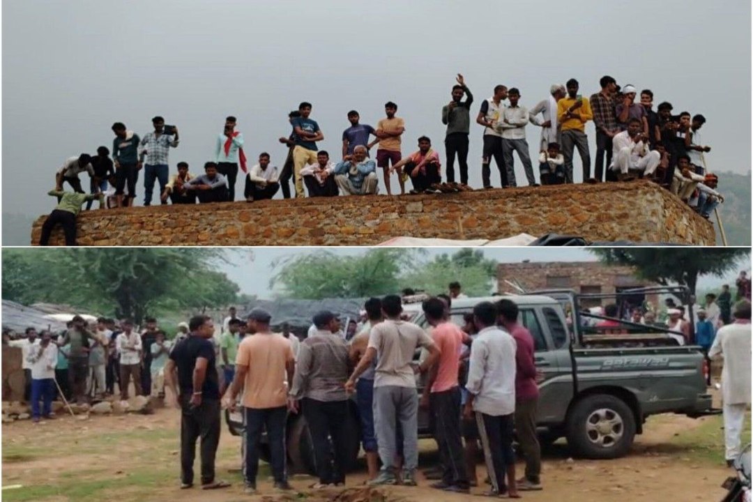 सरिस्का से रूधसिरावास  में पहुंचा तेंदुआ; दो बक...
