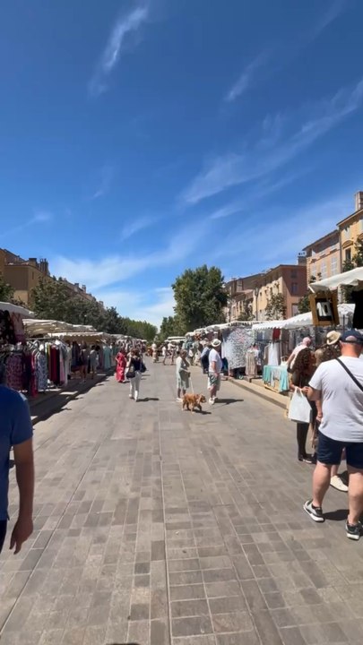 LE MARCHÉ PROVENÇAL typique du Sud de la France à Aix en Provence
