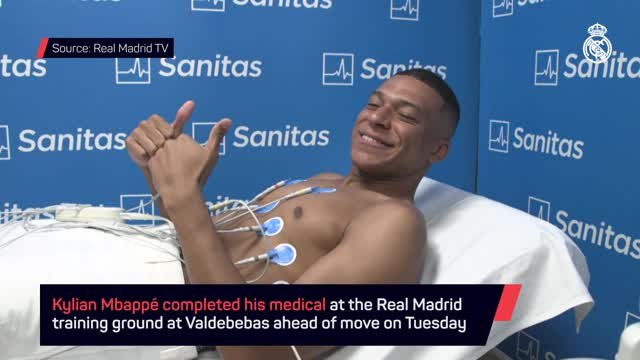 Mbappe completes medical at Real Madrid