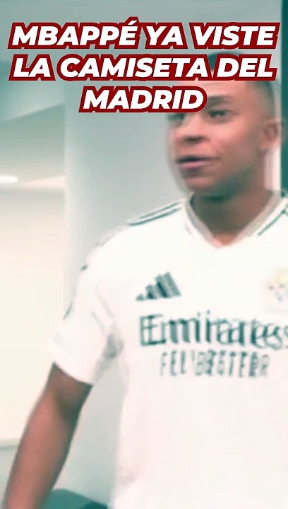 Kylian Mbappé vestido con la camiseta del Real Madrid