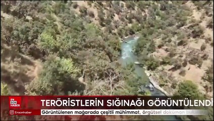 Teröristlerin sığınağı görüntülendi