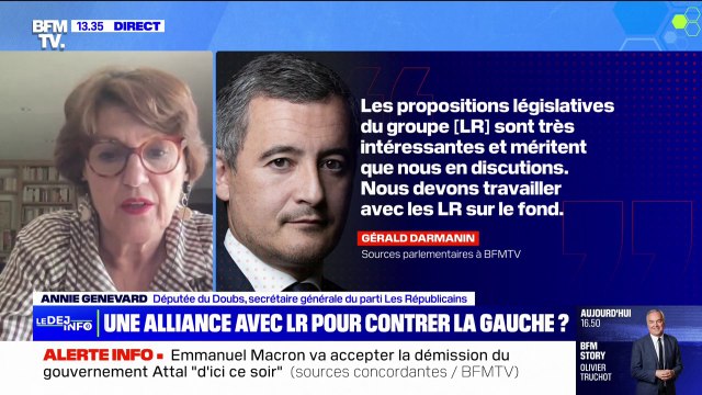 Démission du gouvernement Attal: Il faut une certaine forme de stabilité jusqu'aux Jeux olympiques , estime Annie Genevard