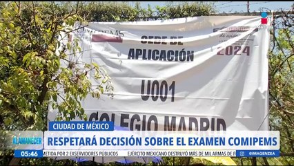 Sheinbaum respetará la desición de la UNAM y el IPN sobre el examen de la Comipems