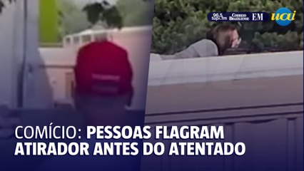 Pessoas flagram atirador no comício de Trump antes do atentado