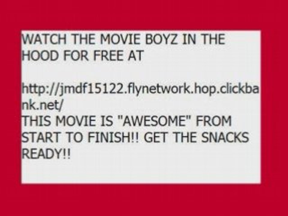 BOYZ IN THE HOOD