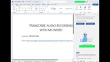 Transcribe with MS Word