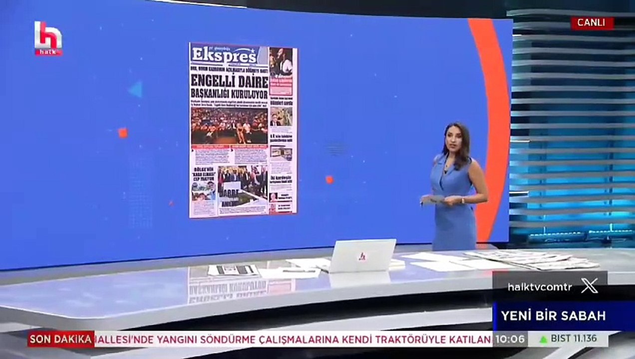 Gazetemiz  Ekspres Haber'in "ENGELLİ DAİRE BAŞKANLIĞI" manşeti Gözde Şeker ile Yeni Bir Sabah programında.