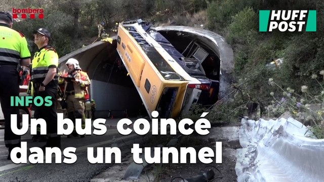 En Catalogne, un bus encastré dans un tunnel suite à un grave accident
