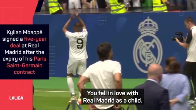 President Florentino Perez welcomes Kylian Mbappé to his 'home'