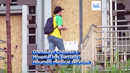Kyiv children's hospital partially reopens week after Russian missile attack