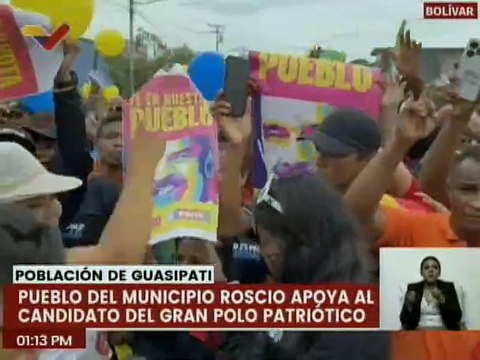 Bolívar | Habitantes del mcpio. Roscio marcharon en respaldo al candidato Nicolás Maduro