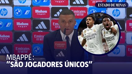 Em discurso, Mbappé elogia Vini Jr e Rodrygo