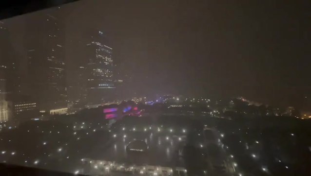 Eerie tornado sirens ring through downtown Chicago as storms rip through Midwest