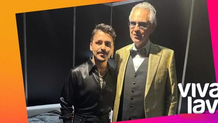 Christian Nodal sorprende al cantar con Andrea Bocelli