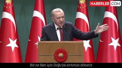 Cumhurbaşkanı Erdoğan'dan üstü kapalı "Suriye" mesajı: Sıkılı yumrukların açılmasında fayda var