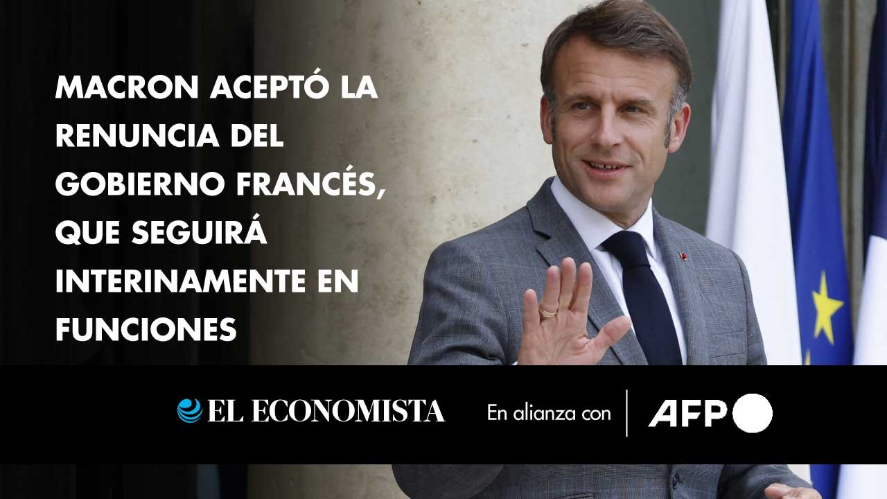 Macron aceptó la renuncia del gobierno francés, que seguirá interinamente en funciones