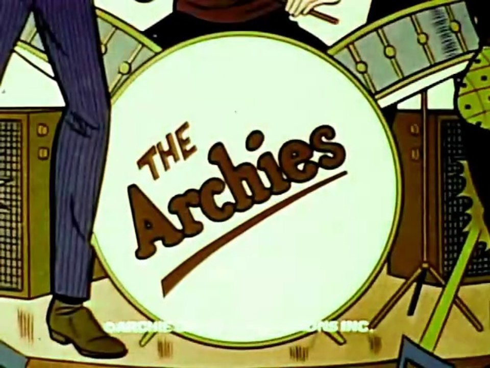 1960s Post cereal - animated Archies with cutouts of Archie's garage