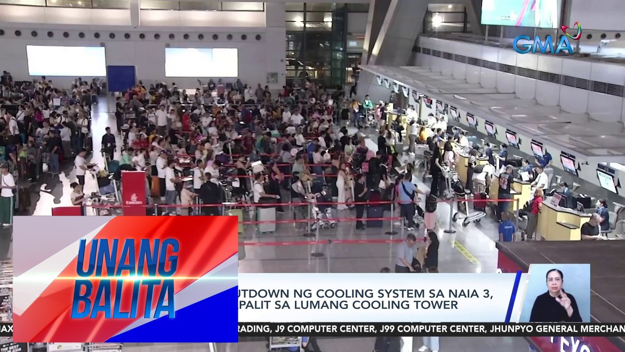 Cooling system sa NAIA 3, naka-temporary shutdown; mga pasahero, init na init | Unang Balita