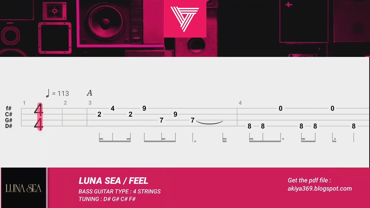 FEEL / LUNA SEA 【BASS TAB】