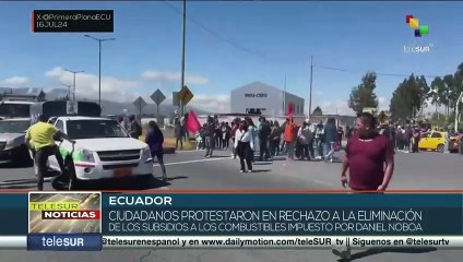 Ecuador rechaza la eliminación del subsidio al combustible