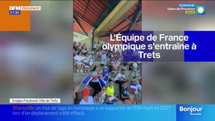 Lentrainement public des bleus à trets dans la matinale de BFMMARSEILLEPROVENCE 16juill2024