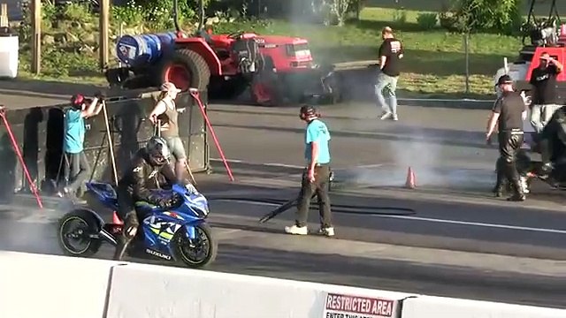 H2 vs ZX14 vs GSXR - superbikes drag racing