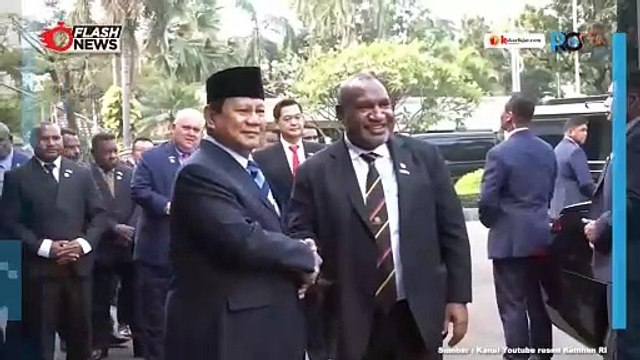 Menteri Pertahanan Prabowo Subianto Terima Kunjungan PM Papua Nugini