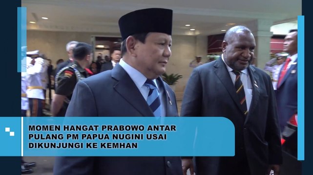 Momen Hangat Prabowo Antar Pulang PM Papua Nugini Usai Dikunjungi ke Kemhan