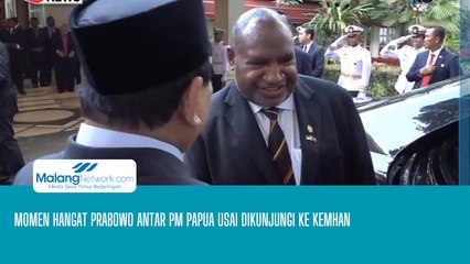 Momen Hangat Prabowo Antar PM Papua Usai Dikunjungi Ke Kemhan