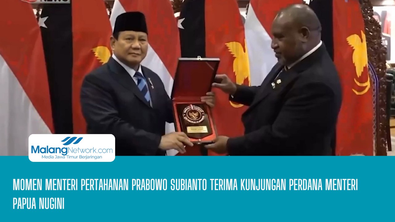 Momen Menteri Pertahanan Prabowo Subianto Terima Kunjungan Perdana Menteri Papua Nugini