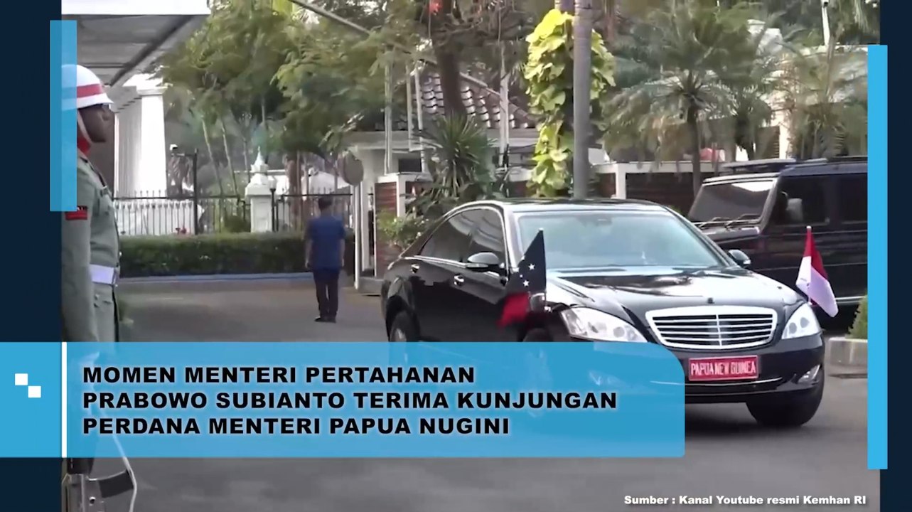 Momen Menteri Pertahanan Prabowo Subianto Terima Kunjungan Perdana Menteri Papua Nugini