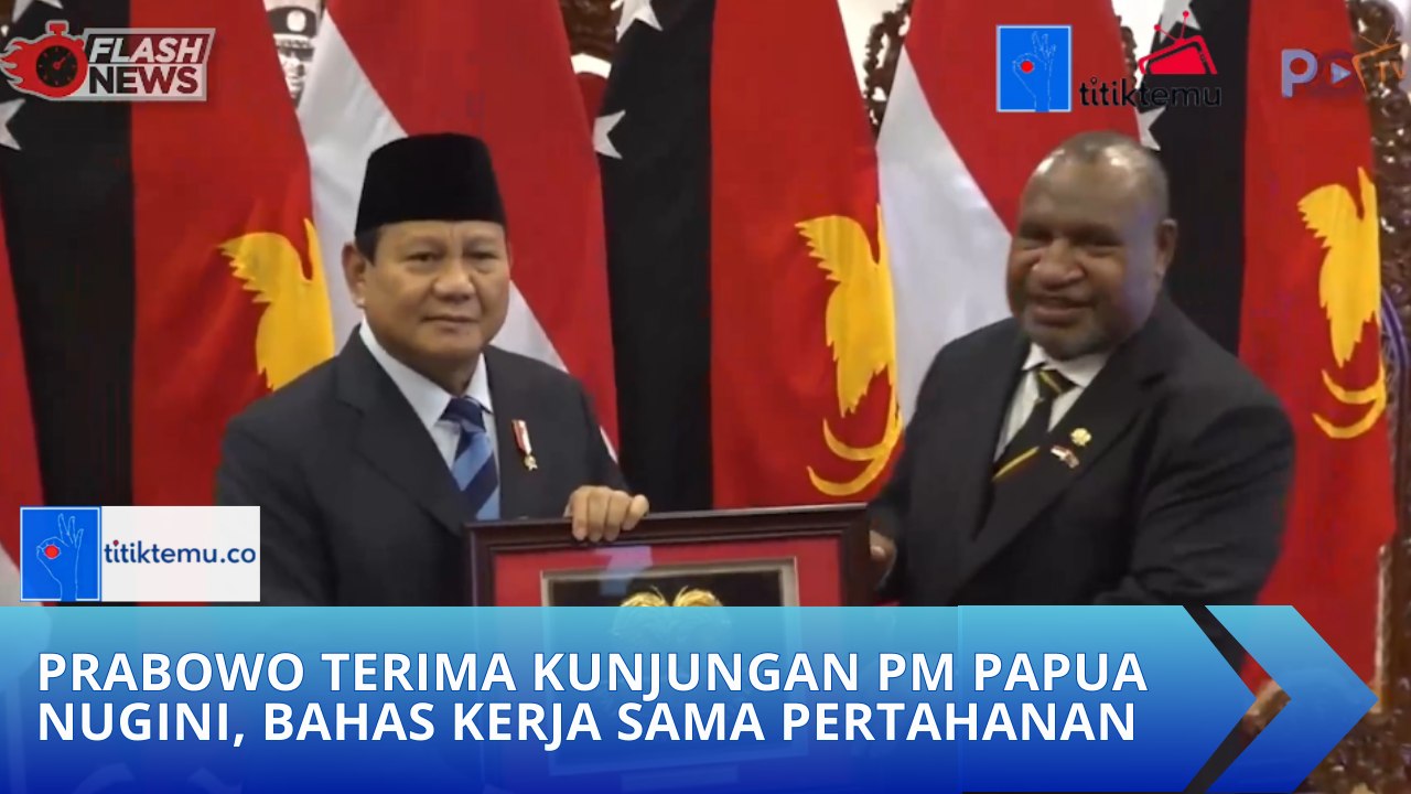 Prabowo Terima Kunjungan PM Papua Nugini, Bahas Kerja Sama Pertahanan