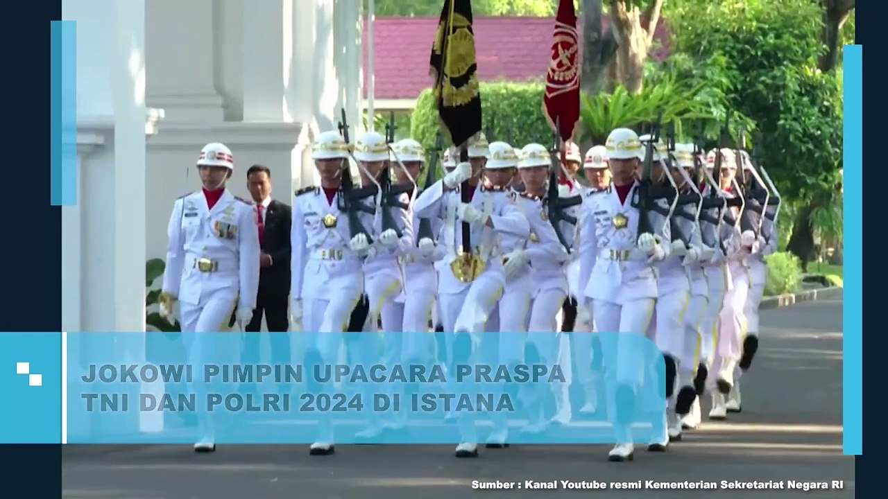 Jokowi Pimpin Upacara Praspa TNI dan Polri