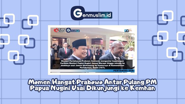 Momen Hangat Prabowo Subianto antar Pulang PM Papua Nugini Usai Dikunjungi ke KEMHAN