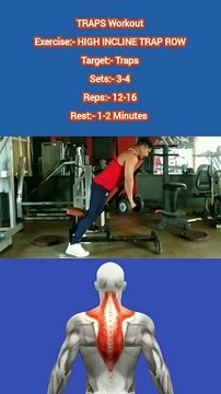 ❌ HIGH INCLINE TRAP ROW ✔️ How can I Build My TRAPS Bigger? #heermlgangaputra #naturalbodybuilding #exercise #workout #Fitness #gym #muscle #training