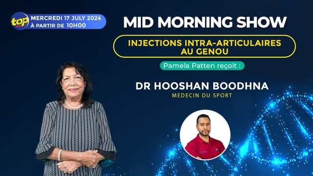 Mid Morning Show :Top Sante Pamela Patten reçoit Dr Hooshan Boodhna.