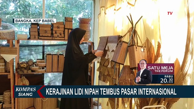 Kerajinan Lidi Nipah Karya Ibu-Ibu di Desa Kace Babel Dapat Tembus Pasar Internasional