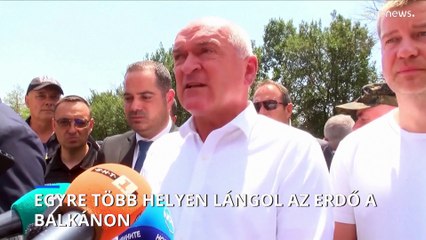 Egyre több helyen lángol a növényzet a Balkánon